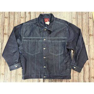 Webs Jeans trucker raw demin Jacket Size 2XL Y2K Vintaje NWOT deepstock